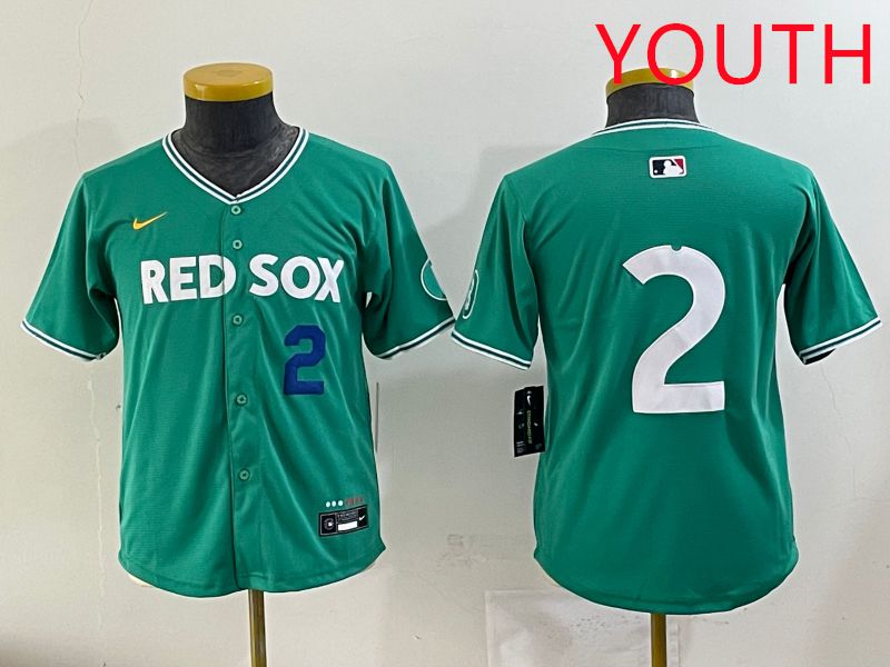 Youth 2025 Boston Red Sox 2 No Name Dark Green Joint Name Nike MLB Jersey style 12